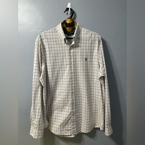 RALPH LAUREN POLO Men’s‎ Classic Fit Blue/White Long Sleeve Button Down Shirt XL